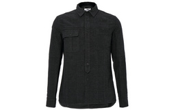 2折！法国blackgateone黑色高低版长袖衬衫