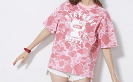 新品！阿信STAYREAL X Hello Kitty 联名迷彩宽版T恤 TC17034