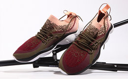 新品8.7折！Reebok DMX FUSION系列渐层图案织物袜套运动鞋