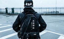 COMBACK X 400ML联名设计全黑武装押运男女双肩包