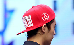 杜海涛熊先生鹿晗同款红色棒球帽