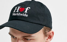 8折！美潮 HUF 红心刺绣logo圆顶棉质鸭舌帽男女棒球帽
