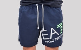 4.2折！EMPORIO ARMANI 阿玛尼logo条纹男休闲短裤