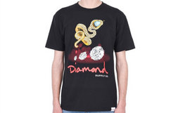 新品8.5折！美潮DIAMOND SUPPLY CO.动物珠宝钻石印花短袖T恤