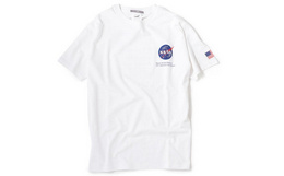 新品！SHIPS X NASA 合作徽章刺绣logo男圆领短袖T恤