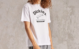 新品7.3折！Dickies字母滑板男女同款圆领短袖T恤
