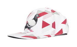 美潮STAPLE 鸽子刺绣红色几何菱形棒球帽