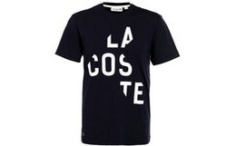 5折！法国鳄鱼Lacoste拉科斯特藏青字母印花T恤