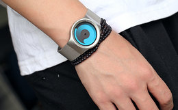 120元劵！Ziiiro德国水星漩涡无指针创意液体男女手表
