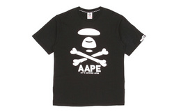 【新品】Aape骷髅猿人图案男T恤